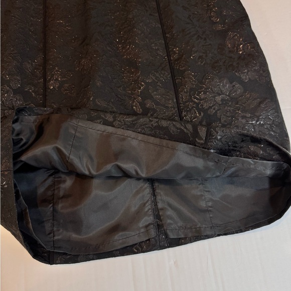 Metallic Jacquard Black Sheath Dress | Formal Wedding Guest | Size 12 - Picture 8 of 12